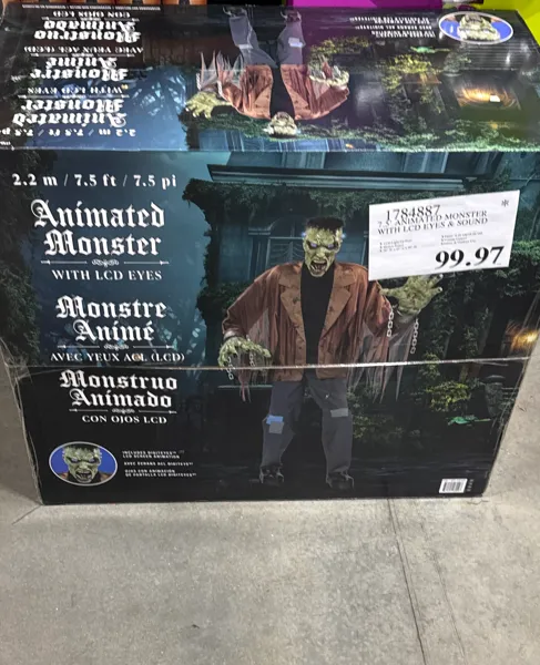 7.5' Animated Monster With LCD Eyes & Sound