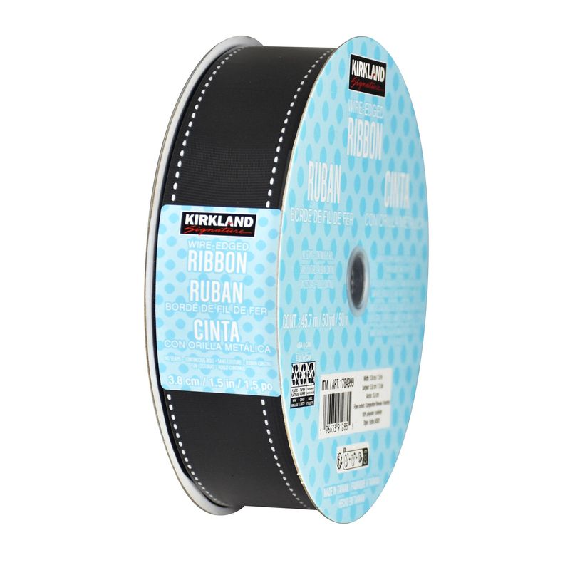 Kirkland Signature ^ Everyday Wire Edged Ribbon, 50 Yards