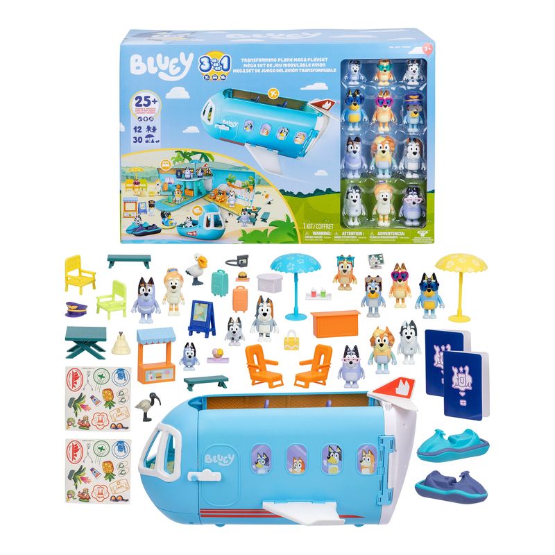 Bluey'S 3-In-1 Transforming Plane Mega Set