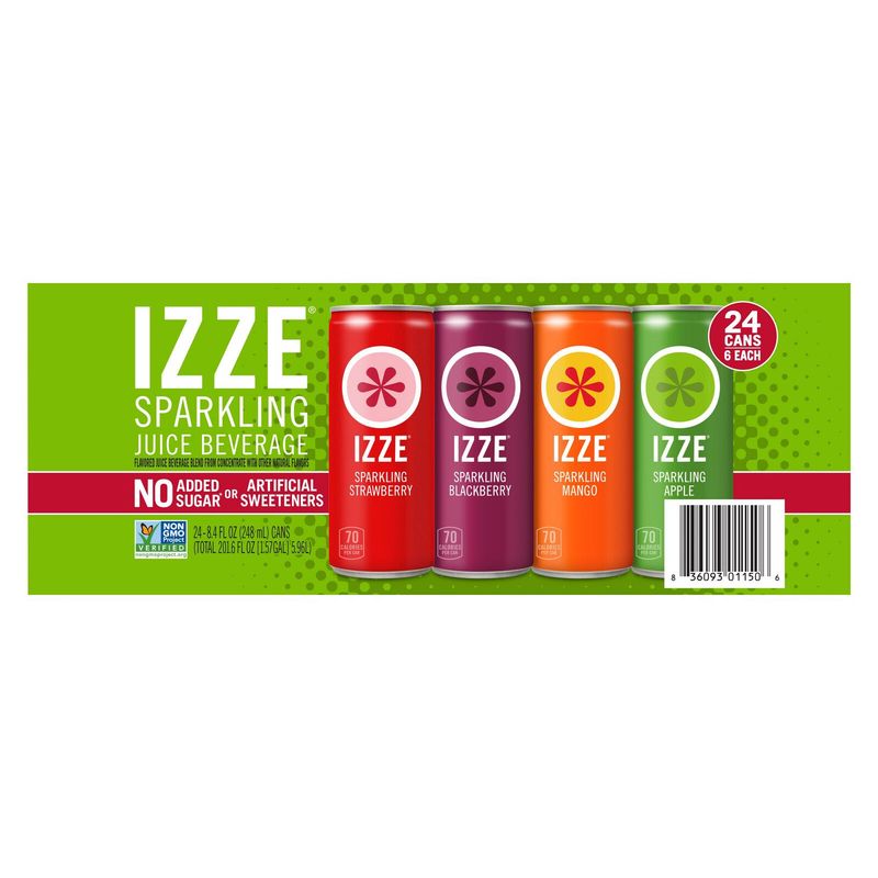 Izze Sparkling Juice 24/8.4 Ounce Cans