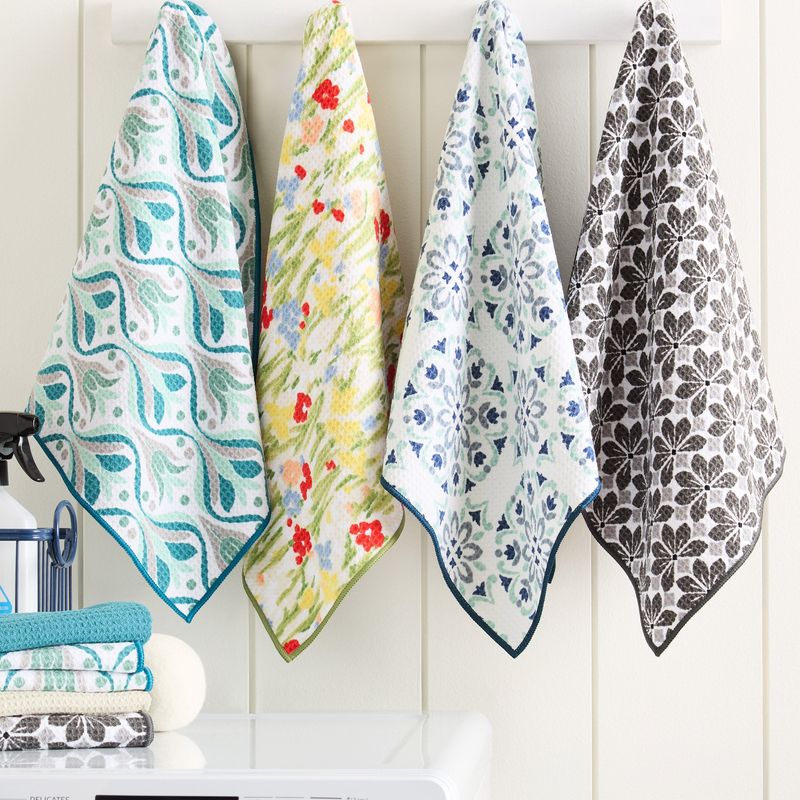 Town & Country Microfiber Printed Kitchen Towels 8-Pack