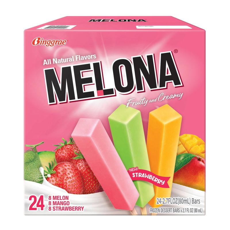 Melona Ice Bars Mango/Strawberry/Melon 24/2.7oz