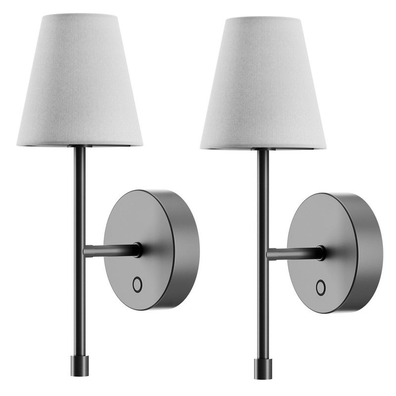 Globe Electric LED Rechargeable Wall Sconce 2pk ^