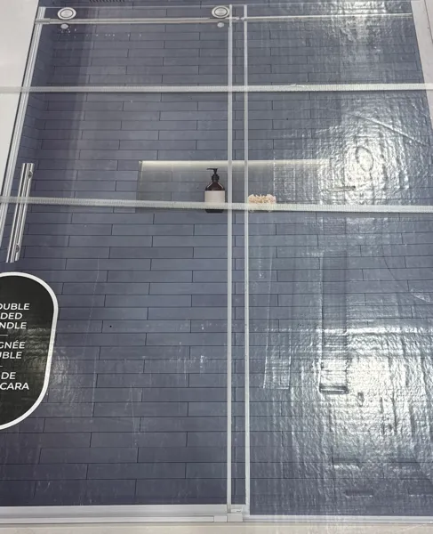 Ove Providence Shower Door Satin Nickel
