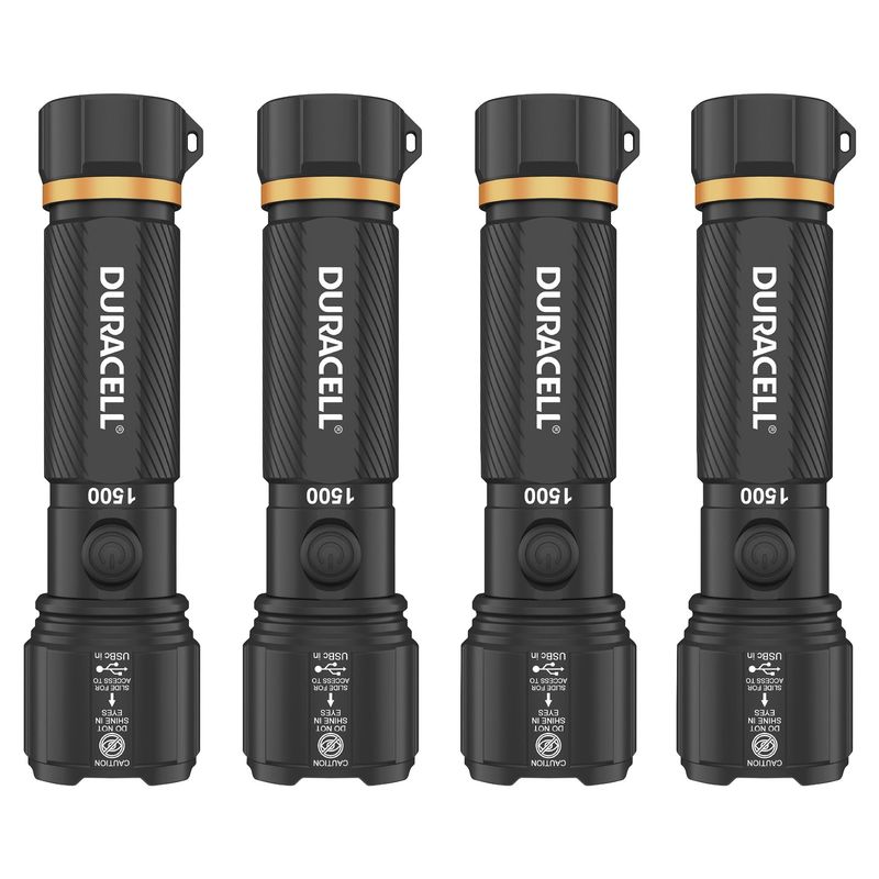 Duracell 1,500l Flashlight 4pk Hybrid Power