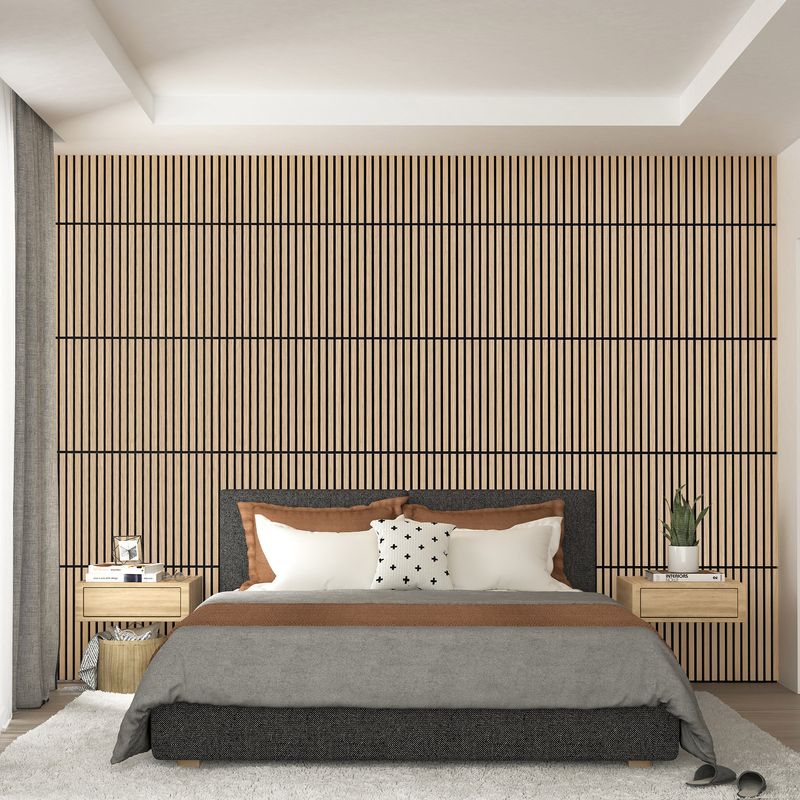 Sonolok ^ Sound-Absorbing Wall Panel Kit - Oak N Blk