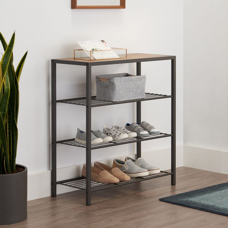 Trinity 4-Tier Console Top Shoe Rack