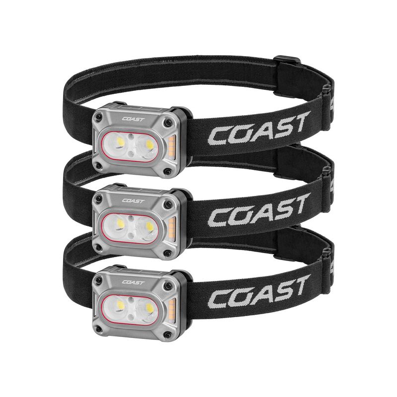 Coast 1,000l Hybrid Headlamp 3pk