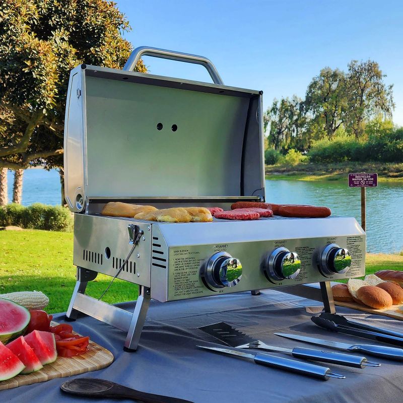 Nxr 3-Burner Tabletop Gas Grill