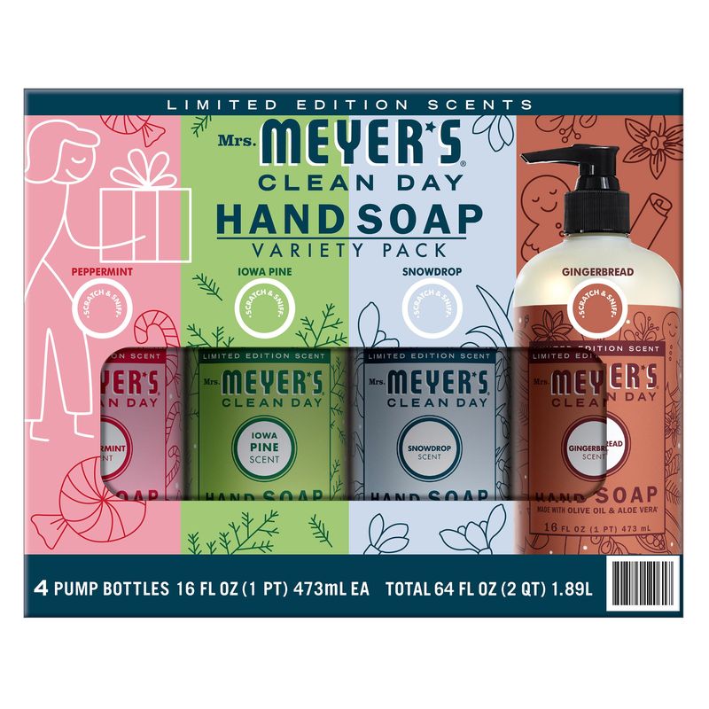 Mrs Meyers Holiday Hand Soap 16 fl oz , 4 - Pack