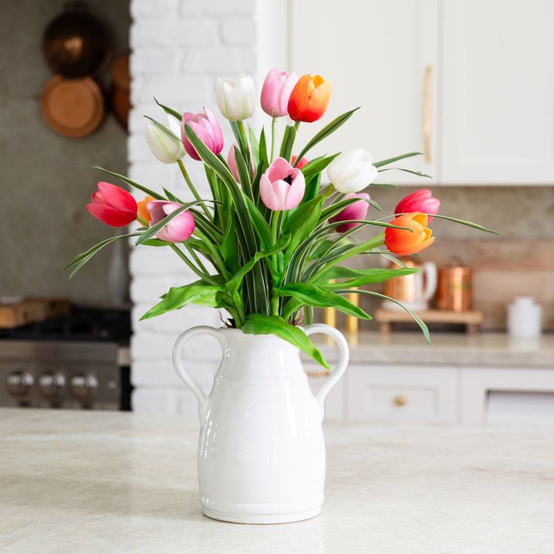 Nearly Natural Faux 23¨ Tulip Arrangement