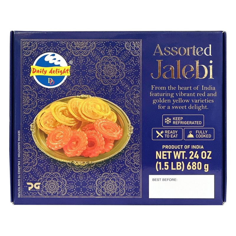 Daily Delight Assorted Jalebi 1.49 Pound Box