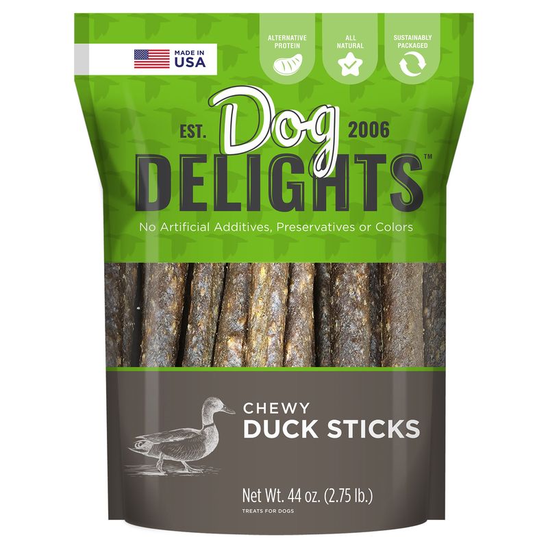 Dog Delights Chewy Duck Sticks 2.75 Pounds