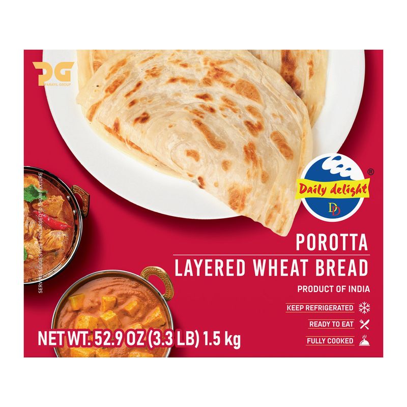 Daily Delight Porotta Bread 52.9 Ounce Box