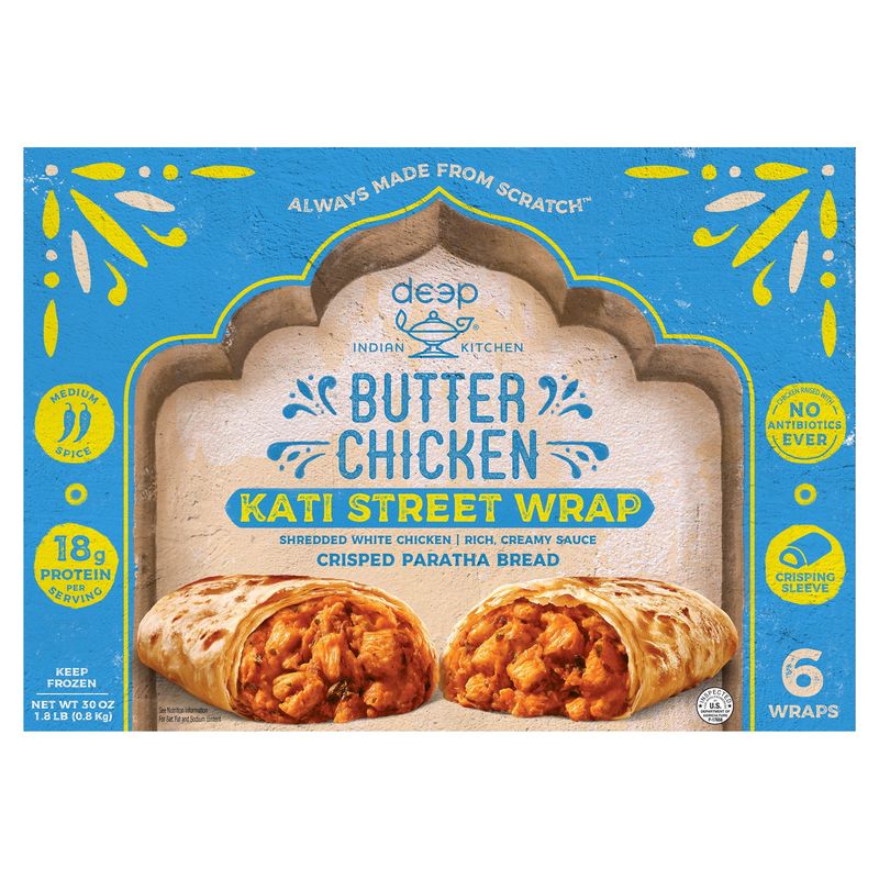 Deep Indian Kitchen Butter Chicken Kati 6/5 oz (1.87 Lbs)