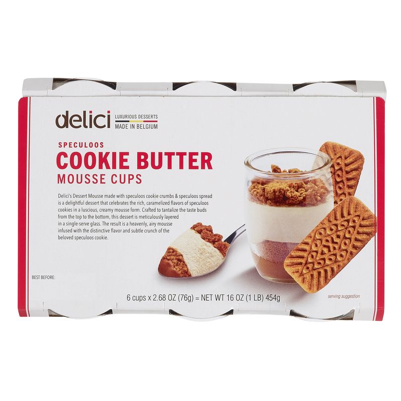Delici Cookie Butter Mousse 6/2.68 oz Cups