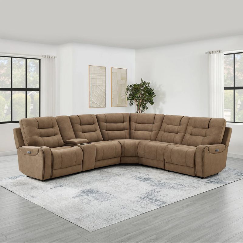Barcalounger Carmelo Fabric Power Sectional