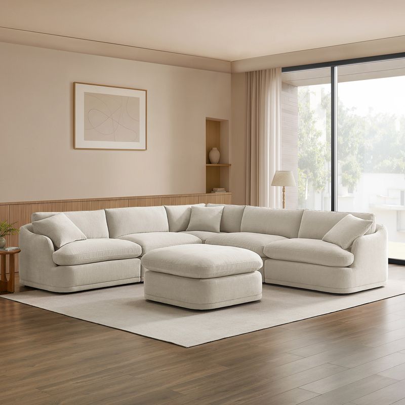 Aiden & Ivy Hartley 6pc Modular Fabric Sectional
