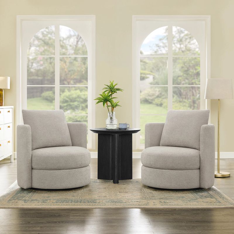 Davos Fabric 2 Pack Gray Chairs