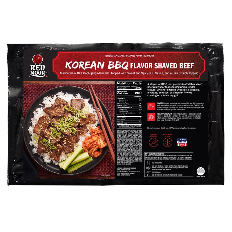 Red Moon Korean BBQ Shaved Beef Per Pound