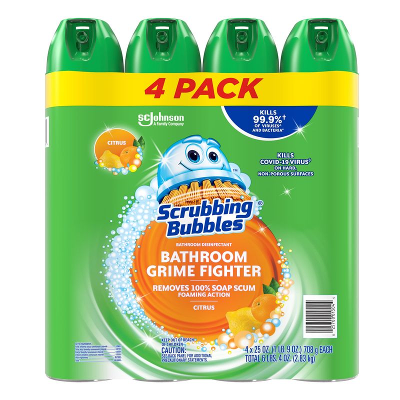 Scrubbing Bubbles Bathroom Grime Fighter 4 Pack 25 Ounces Each