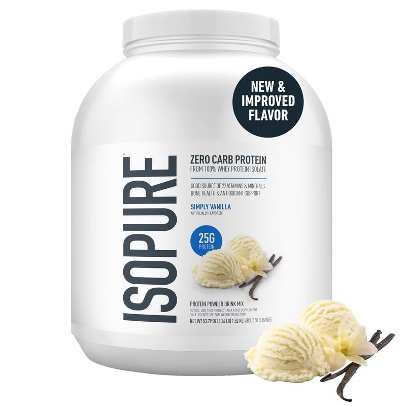 Isopure Zero Carb Protein Vanilla, 3.4 lbs