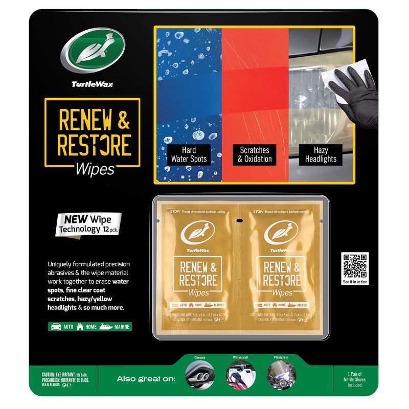 Turtle Wax Renew & Restore Wipes 12pk