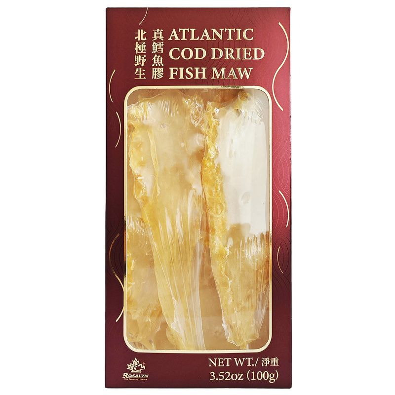 Rosalyn Atlantic Cod Dried Fish Maw 3.52 Ounces