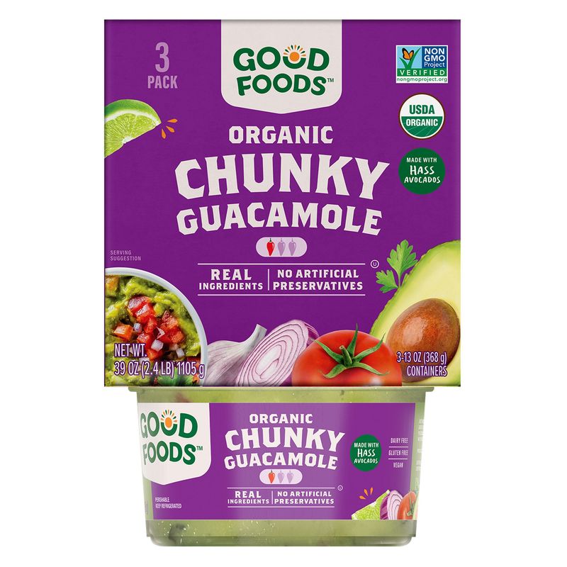 Good Foods Organic Guacamole 39oz (2.43 Lbs)