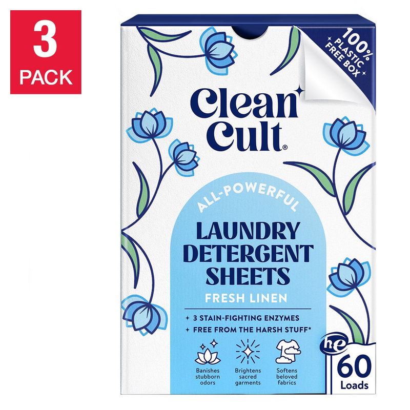 Cleancult Laundry Sheets Fresh Linen 180ct