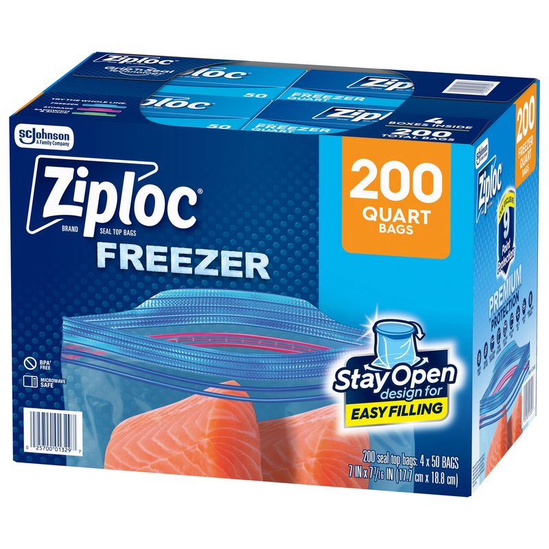 Ziploc Quart Freezer Bags 4/50ct
