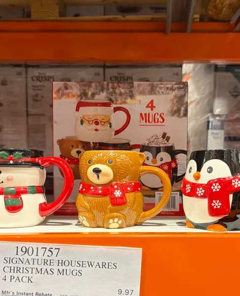 Signature Housewares Christmas Mugs 4 Pack