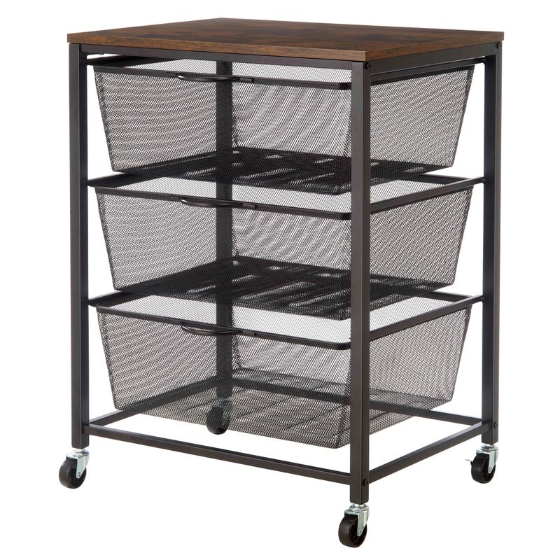Edifice 3-Tier Mesh Basket Cart