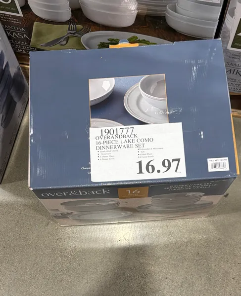 Overandback 16-Piece Lake Como Dinnerware Set