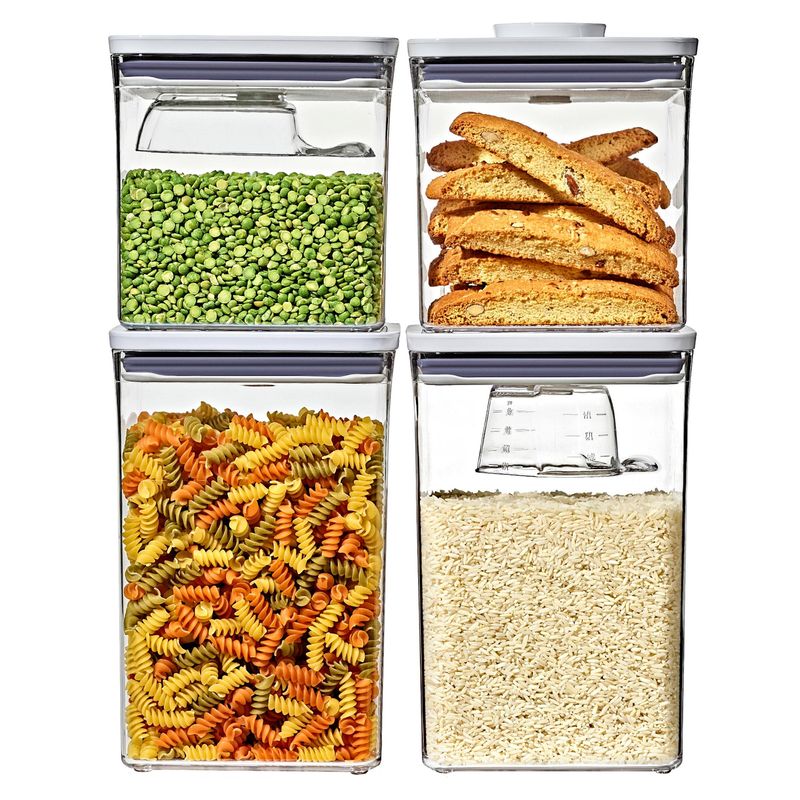 Oxo Softworks 4-Piece Pop Container Set W/Cup And Scoop