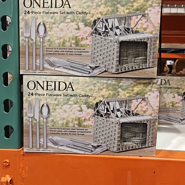 Oneida 24-Piece Flatware Set With Caddy