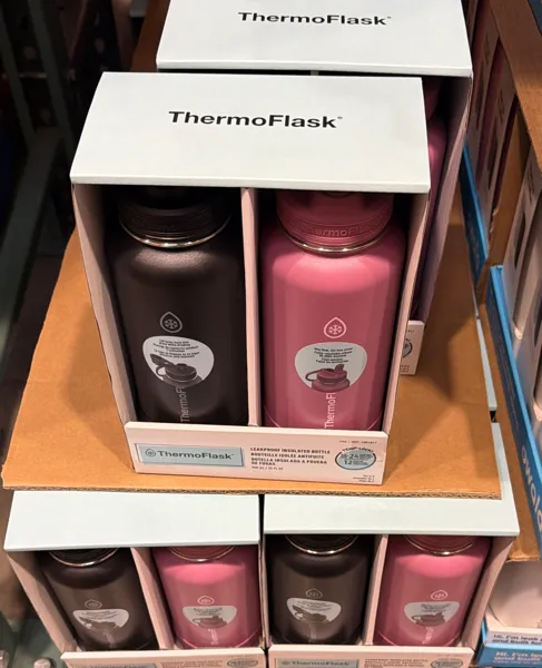 Thermoflask 32oz Stainless Steel Water Bottle, 2-Pack