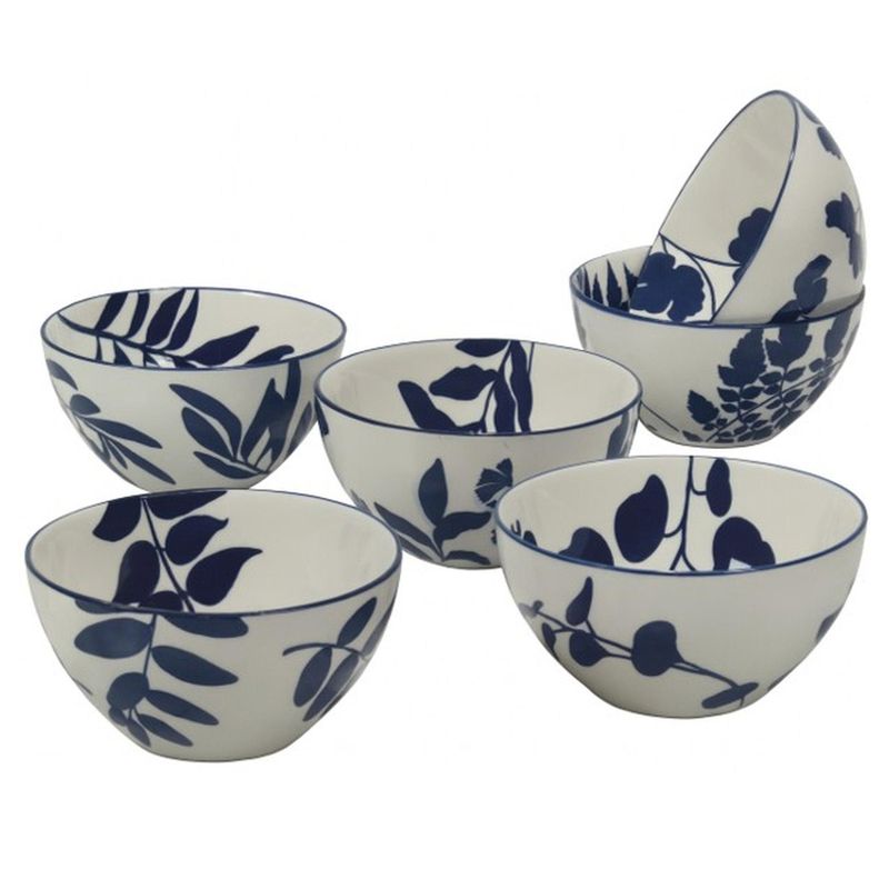 Certified Intl 6¨ Blue Arbor Bowl Set 6-Piece
