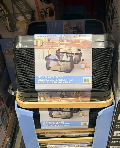 Edifice Mesh Storage Basket With Handle, 2-Pack