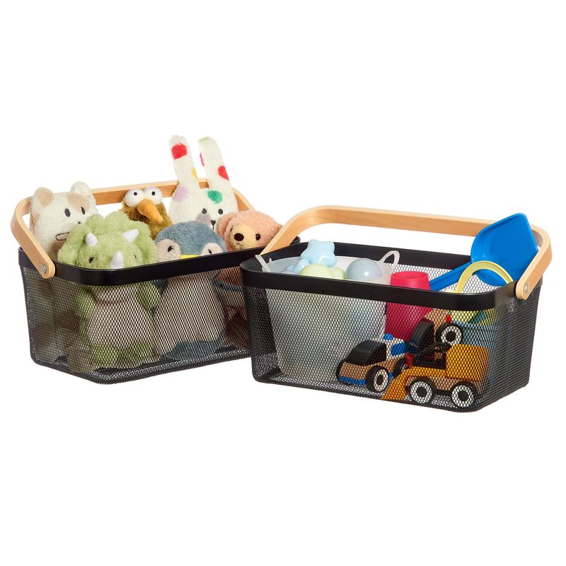 Edifice Mesh Storage Basket With Handle, 2-Pack