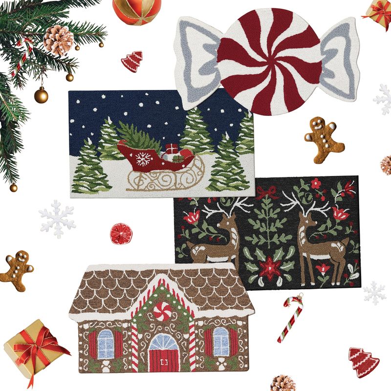 Holiday Hooked Rug 22¨ X 38¨