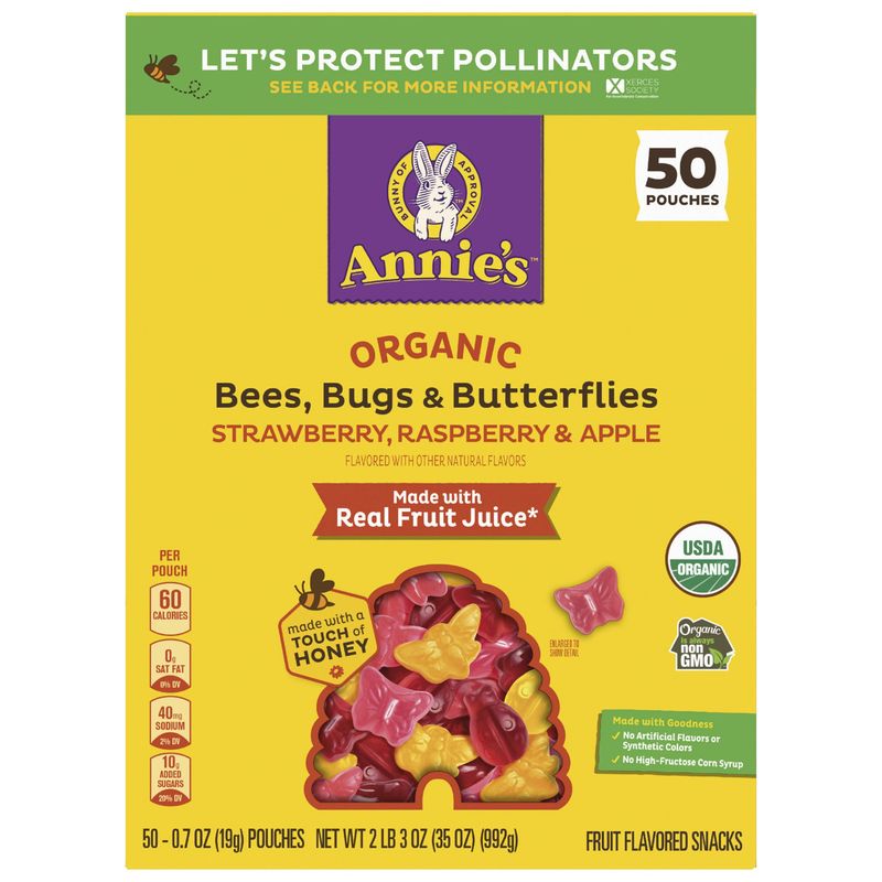 Annie'S Organic Bees,bugs&Butterflies 50 ct