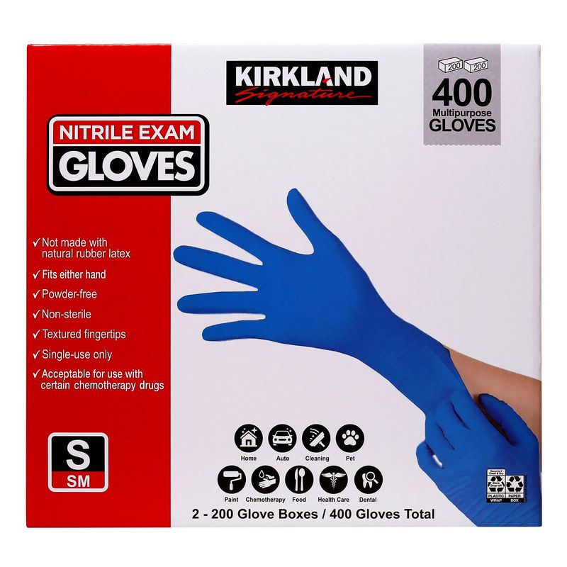 Kirkland Signature Nitrile Glove Small 2/200 ct
