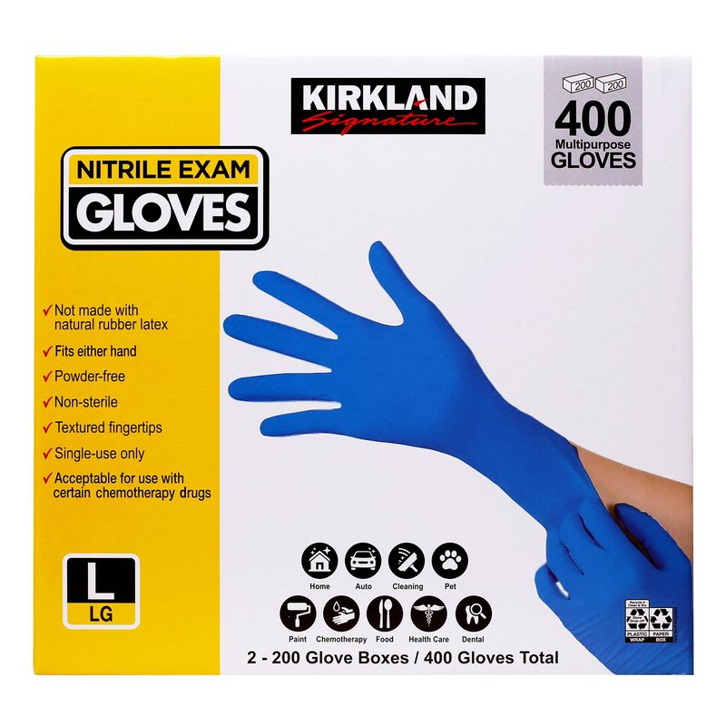 Kirkland Signature Nitrile Glove Large 2/200 ct