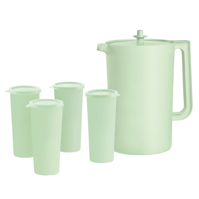 Tupperware 1gal Pitcher 4 Tumblers