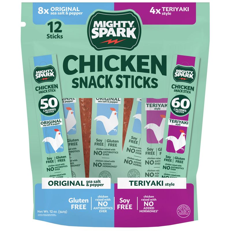 Mighty Spark Teriyaki Chicken Stick Variety 12 ct / 1 oz