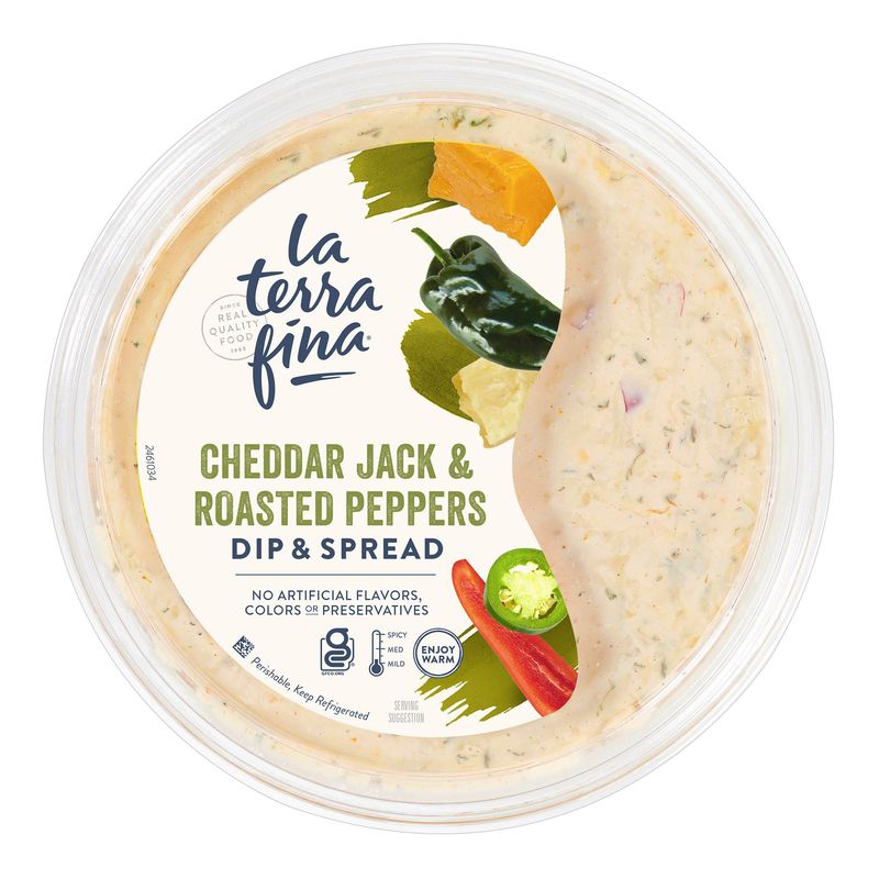 La Terra Fina Cheddar Jack Roasted Pepper Dip 31 oz (1.9lbs)