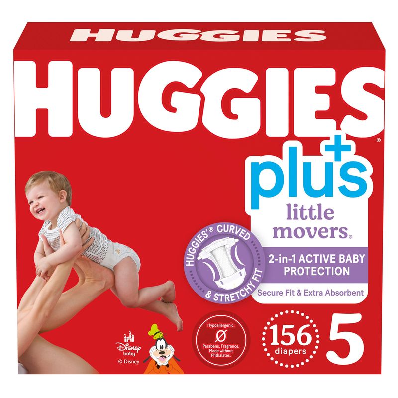 Huggies Little Movers Plus Size 5 - 156 Count