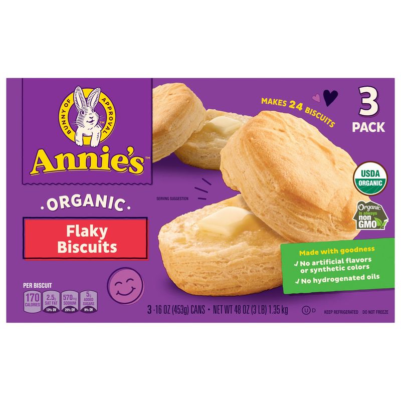 Organic Annie'S Flaky Biscuits 3 Pack 16 Ounces Each
