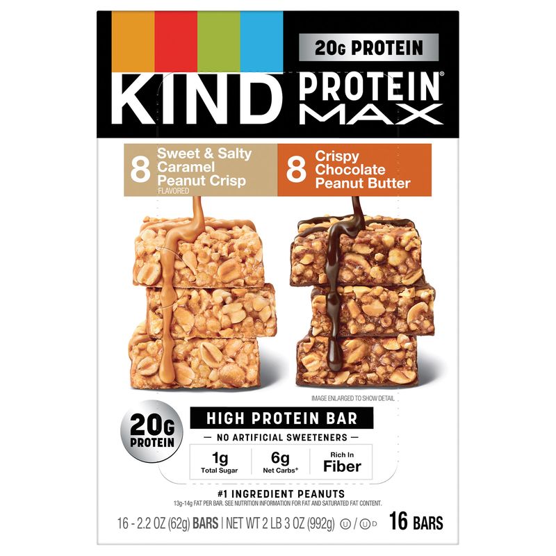 Kind Protein Max Caramel & Pb Chocolate 16 Bars 2.2 oz Each